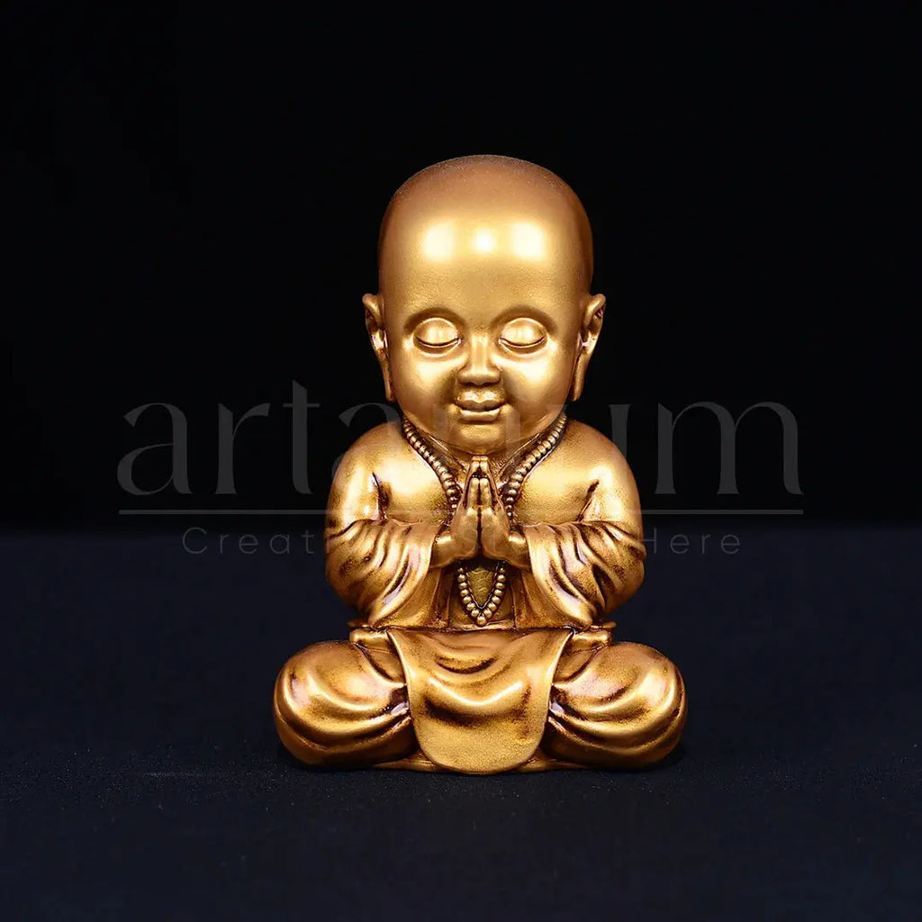 Meditating Baby Monk Car Dashboard