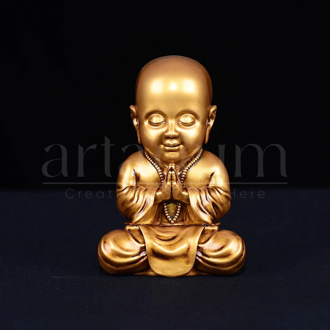 Meditating Baby Monk Car Dashboard
