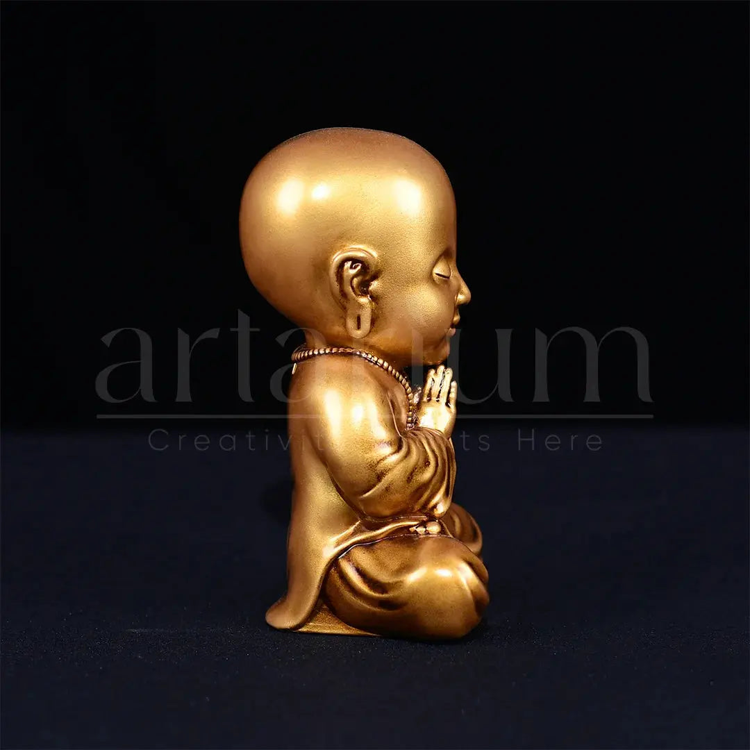 Meditating Baby Monk Car Dashboard