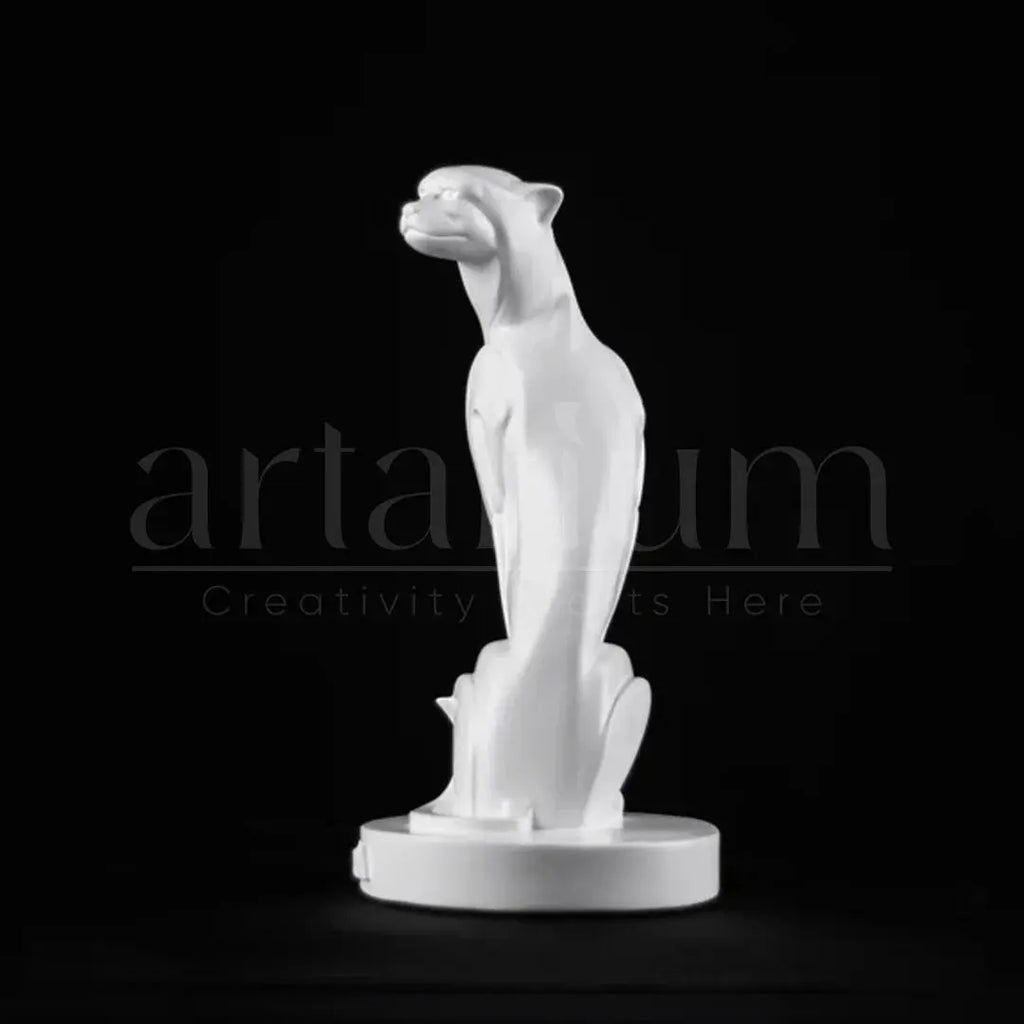 Sitting Panther Figurine Car Dashboard