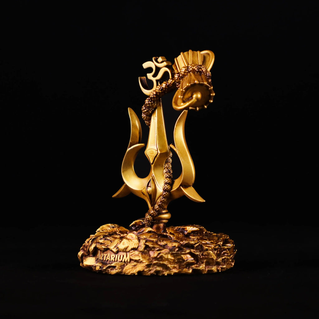 Lord Shiva Trishul With Damru Car Dashboard