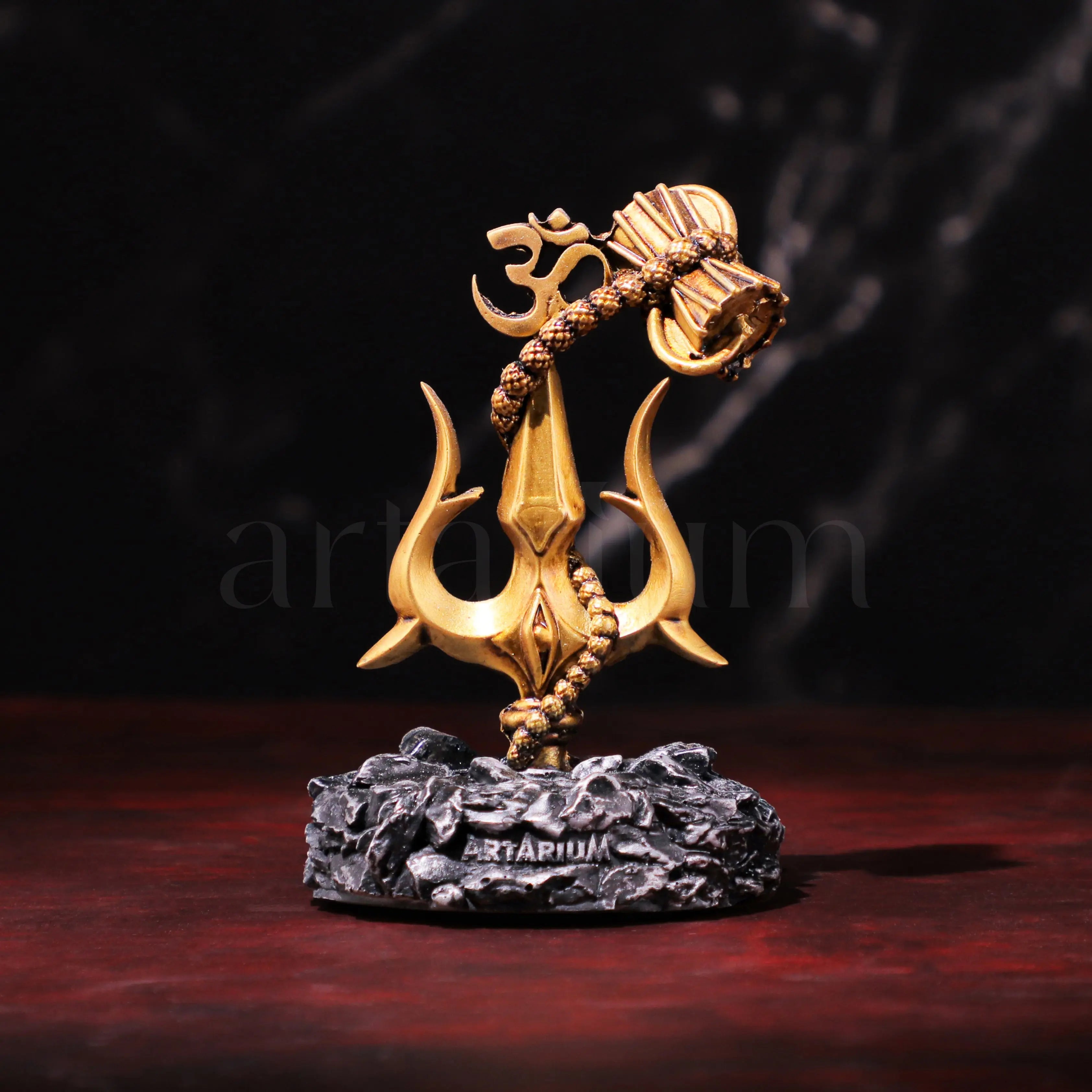 Lord Shiva Trishul With Damru Car Dashboard