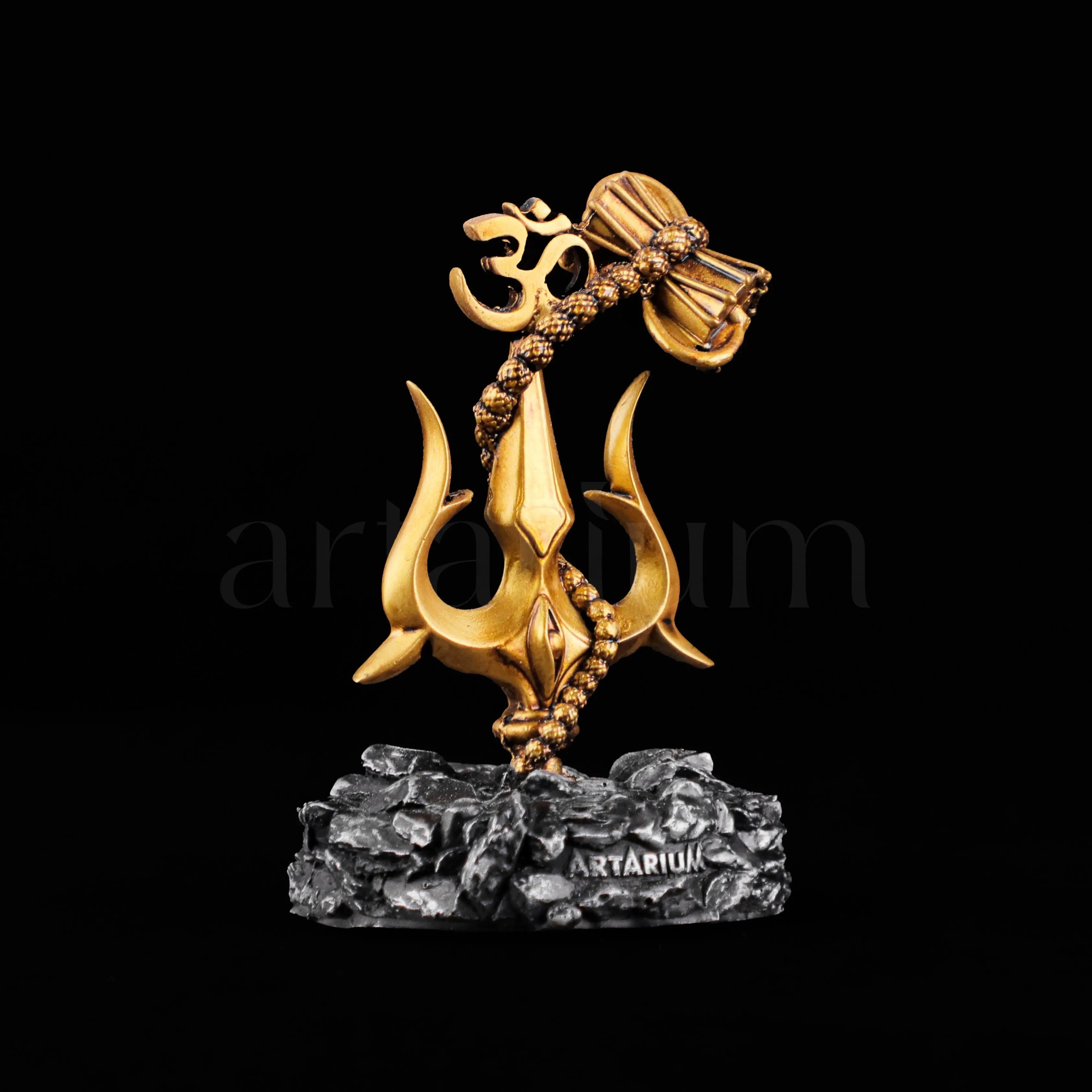 Lord Shiva Trishul With Damru Car Dashboard