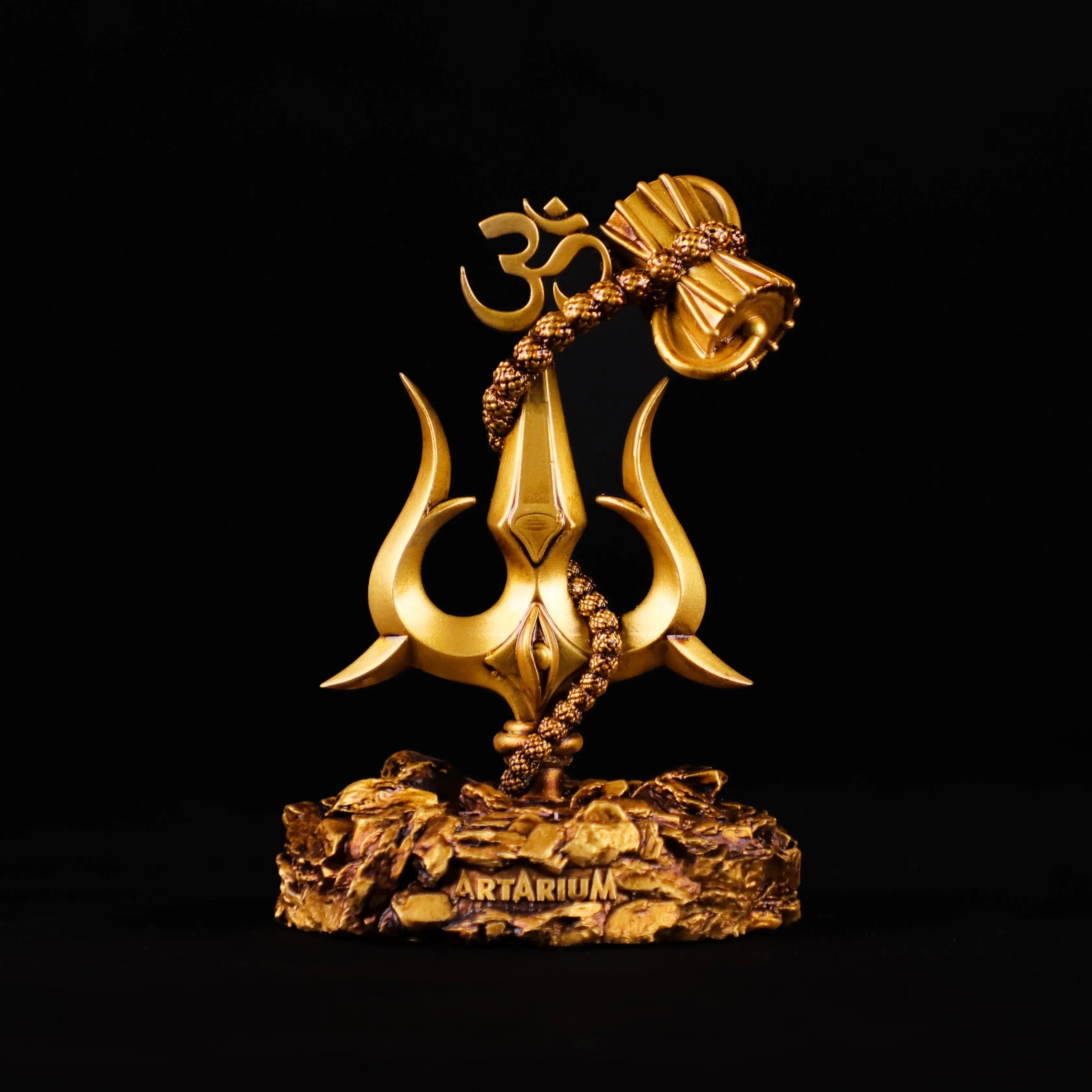 Lord Shiva Trishul With Damru Car Dashboard