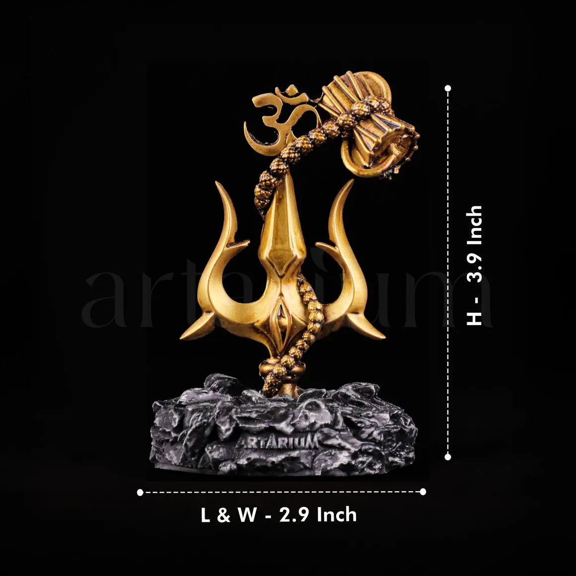 Lord Shiva Trishul With Damru Car Dashboard